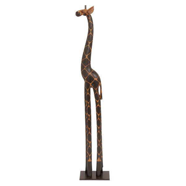 Wooden Giraffe Statues Wayfair   Wooden Giraffe Statue 